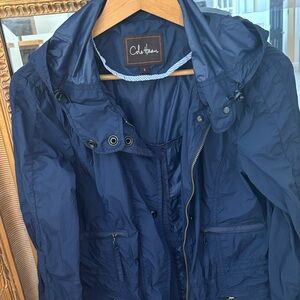 Cole Haan Women's Deep Blue Utility Jacket windbreaker raincoat